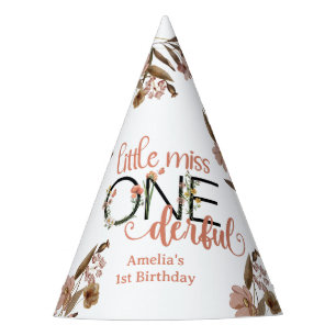 Mädchen 1. Geburtstag Little Miss Onederful Partyhütchen