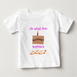 Mädchen 1. Geburtstagsoutfit - personalisiert mit Baby T-shirt