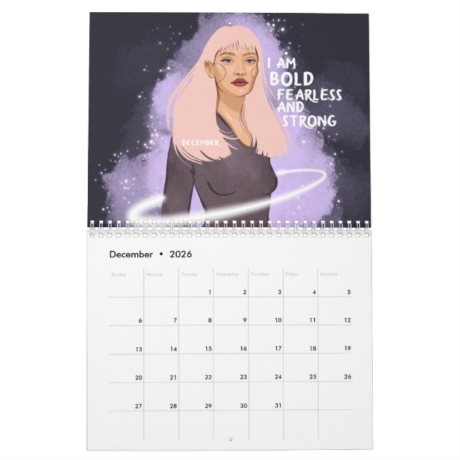 Mädchen 2021 kalender (Dez 2026)