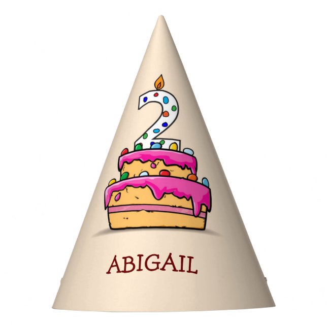 Mädchen, 2. Geburtstag, 2. Partyhütchen (Vorderseite)