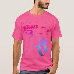 Mädchen 3. Geburtstag Diese Meerjungfrau ist 3 Jah T-Shirt