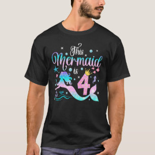 Mädchen 4. Geburtstag Diese Meerjungfrau ist 4 Jah T-Shirt