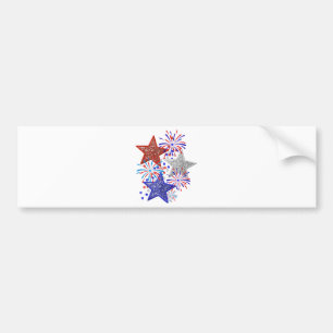Mädchen 4. Juli Frauen Red White Blue Star Amerika Autoaufkleber
