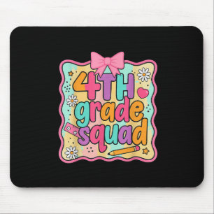 Mädchen 4. Klasse Squad Coquette Preppy Back to Sc Mousepad