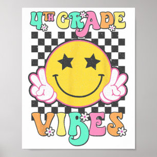 Mädchen 4. Klasse Vibes Lächeln Gesicht Zurück zur Poster
