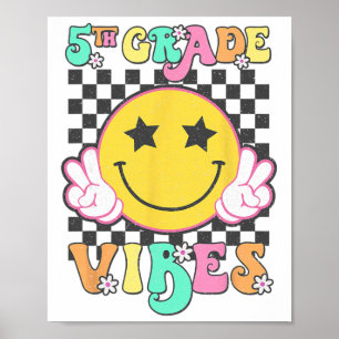 Mädchen 5. Klasse Vibes Lächeln Gesicht Zurück zur Poster