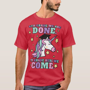Mädchen 6. Klasse Abschluss Magisches Einhorn Gesc T-Shirt