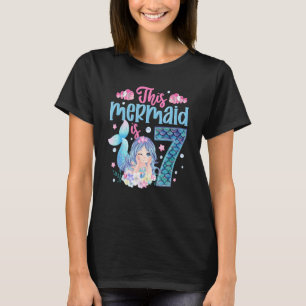 Mädchen 7. Geburtstag Diese Meerjungfrau ist 7 Jah T-Shirt