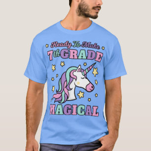 Mädchen 7. Klasse Zurück zur Schule Magische Unico T-Shirt