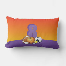 Mädchen 8. Geburtstag Sportbälle Lendenkissen