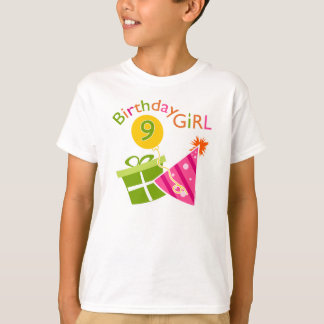 Mädchen 9. Geburtstag T-Shirt