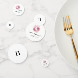 Mädchen Abbildung Skaten Geburtstag Rose Gold Ice  Konfetti