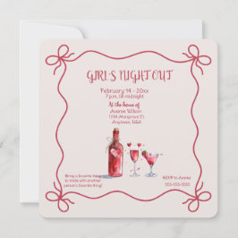 Mädchen-Abend Valentins-Party Einladung