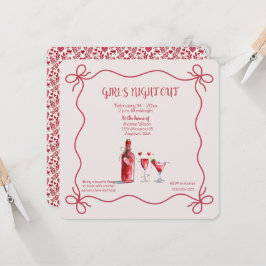 Mädchen-Abend Valentins-Party Einladung