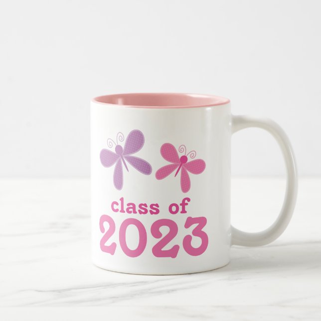 Mädchen-Abschluss-Geschenk 2023 Zweifarbige Tasse (Rechts)