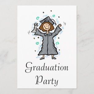 Mädchen-Absolvent-Feier Einladung