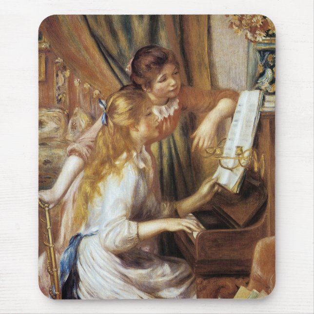 Mädchen am Klavier Mousepad (Vorne)
