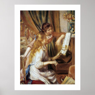 Mädchen am Klavier Poster