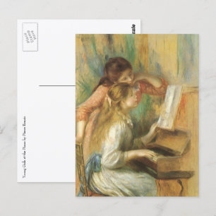 Mädchen am Klavier von Pierre Renoir Postkarte