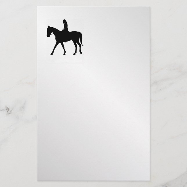 Mädchen am Pferd Briefpapier (Vorderseite)
