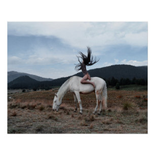 Mädchen am Pferd Poster