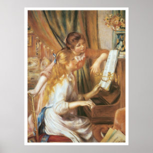 Mädchen am Piano, 1892 Pierre-Auguste Renoir Poster