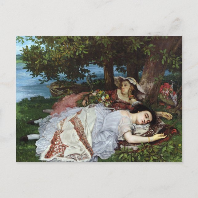 Mädchen am Seine-Ufer, 1856-57 Postkarte (Vorderseite)