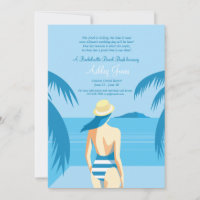 Mädchen am Strand Einladung