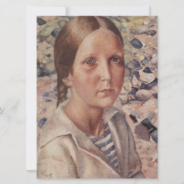 Mädchen am Strand Karte