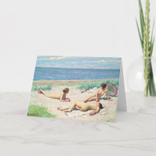 Mädchen am Strand   Paul Fischer Karte