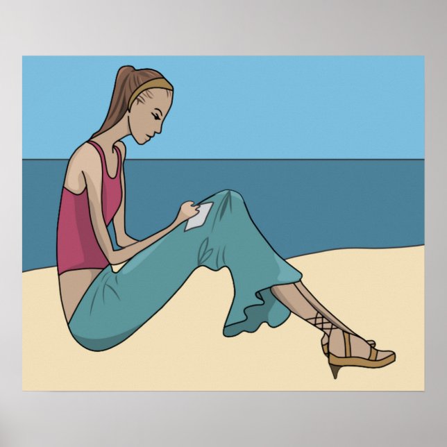 MÄDCHEN AM STRAND POSTER (Vorne)