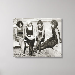 Mädchen am Strand von Atlantic City, 1922 Leinwanddruck