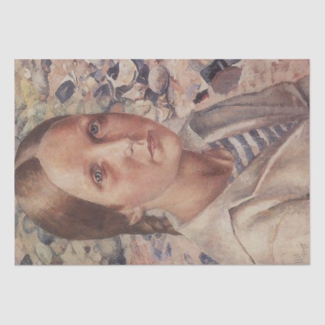 Mädchen am Strand (von Petrov-Vodkin) Seidenpapier (Vorderseite)