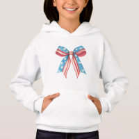 Mädchen-amerikanische-Flagge-Bogen-Hoodie-patrioti