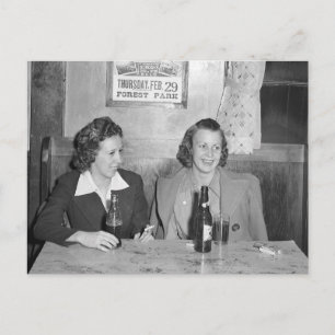 Mädchen an der Bar, 1940 Postkarte