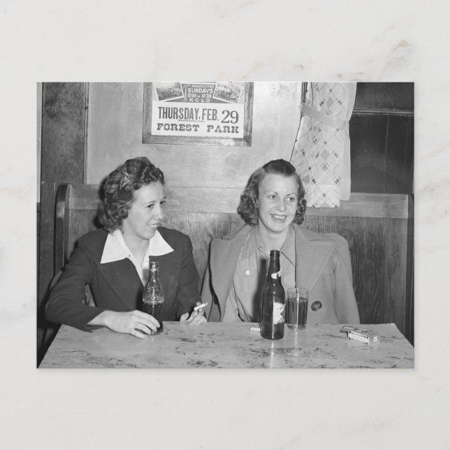 Mädchen an der Bar, 1940 Postkarte (Vorderseite)