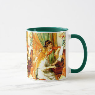 Mädchen an der Piano-Tasse Tasse