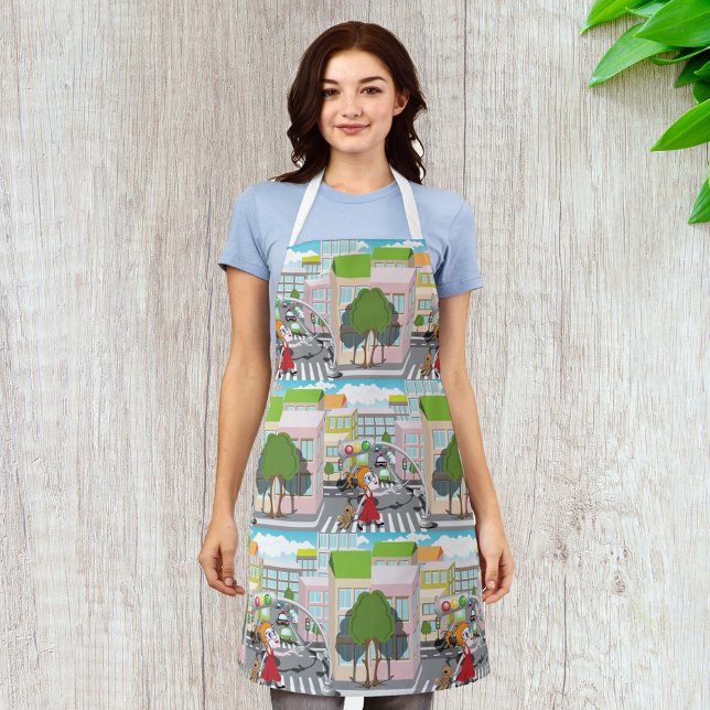 Mädchen an einer Fußgängerüberquerung Schürze (Von Creator hochgeladen)