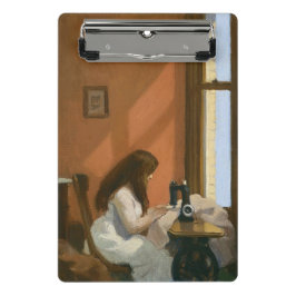 Mädchen an einer Nähmaschine (von Edward Hopper) Mini Klemmbrett