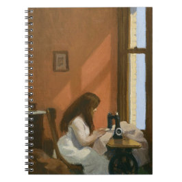 Mädchen an einer Nähmaschine (von Edward Hopper) Notizblock