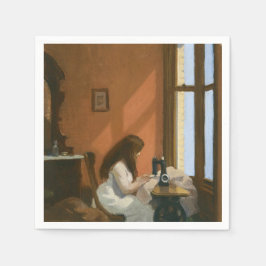 Mädchen an einer Nähmaschine (von Edward Hopper) Serviette