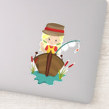 Mädchen, Angelrute, Fischer, Blonde Haar