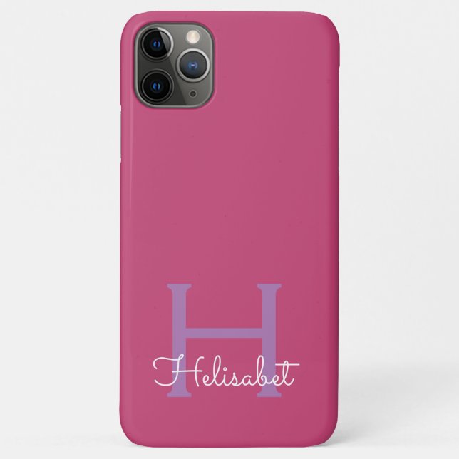 Mädchen, anpassbarer Text, Monogramm, Name oder Fa Case-Mate iPhone Hülle (Rückseite)