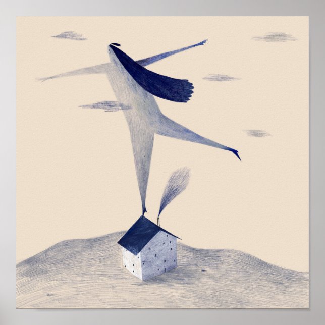 Mädchen auf dem Dach Poster (Vorne)