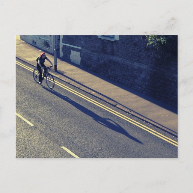 Mädchen auf dem Fahrrad (Cross Process) Postkarte (Vorderseite)