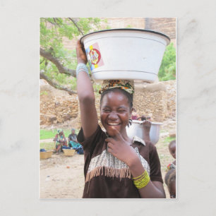 Mädchen auf dem Markt in Dogon Country, Mali Postkarte