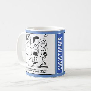 Mädchen auf einem Blind Date sagt, Freund fährt ei Kaffeetasse
