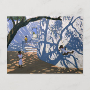 Mädchen auf einem Schwung Indien 2000 Postkarte