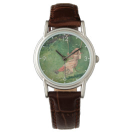 Mädchen auf einer Schaukel (Ländliche Kindheit) (W Armbanduhr