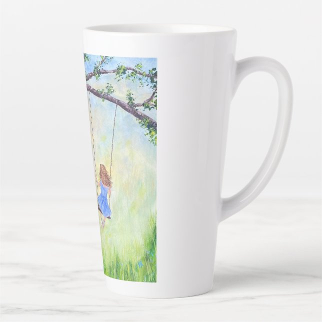 Mädchen auf einer Schaukel Milchtasse (Rechts)